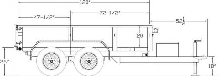 New 5 x 10 Big Tex 70SR Low Pro Dump Trailer, 7k GVWR ***w/ Tarp Kit, Double Rear Doors & 110V Battery Charger