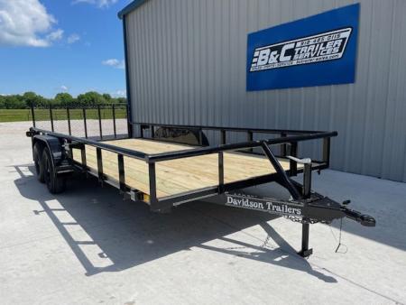 New 2026 DAVIDSON 83X18 TANDEM (2)AXLE PIPE TOP UTILITY W/36" GATE, DOVETAIL
