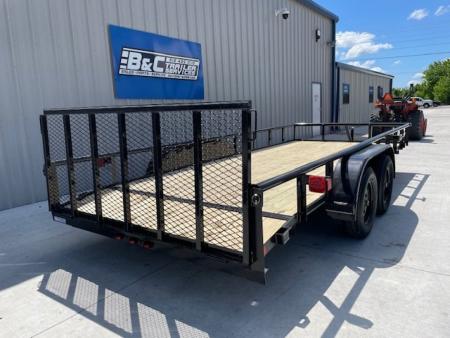 New 2026 DAVIDSON 83X18 TANDEM (2)AXLE PIPE TOP UTILITY W/36" GATE, DOVETAIL