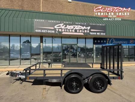 New #157659 2027 LAMAR UC 12 X 77 TANDEM AXLE 7K SQUARE TUBE TOP UTILITY W/ RAMP GATE