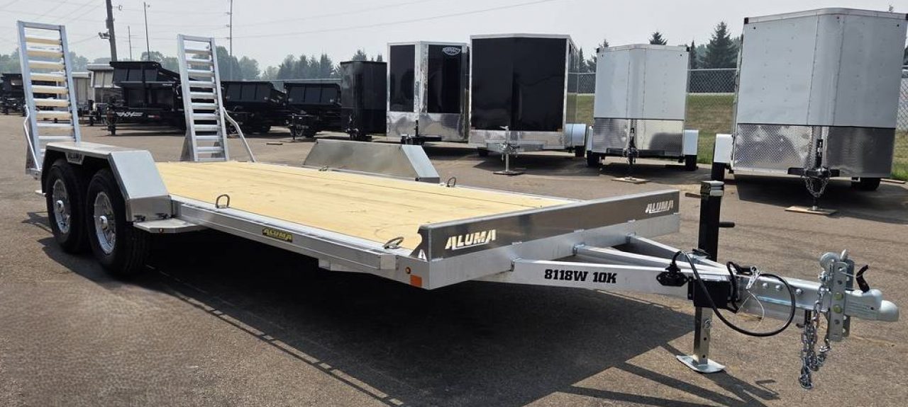 New 2027 Aluma 18' Light Duty Equipment Hauler w/ Stand Up Ramps (INTRO PRICING!!!)