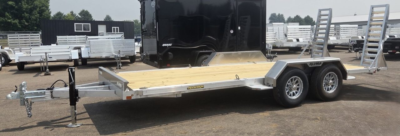 New 2027 Aluma 18' Light Duty Equipment Hauler w/ Stand Up Ramps (INTRO PRICING!!!)