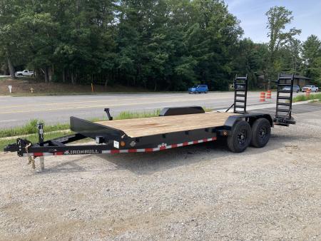 New 2027 Iron Bull ETB8320072 Equipment Trailer / 83"X20' (18' FLAT 2' DOVETAIL) / 2-7,000# AXLES / 235/80R16" 10 PLY TIRE AND WHEEL / STAND UP RAMPS