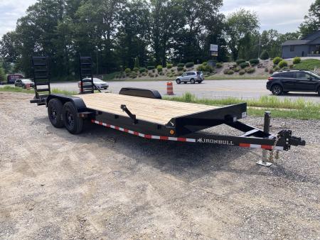 New 2027 Iron Bull ETB8320072 Equipment Trailer / 83 X20' (18' FLAT 2' DOVETAIL) / 2-7,000# AXLES / 235/80R16  10 PLY TIRE AND WHEEL / STAND UP RAMPS