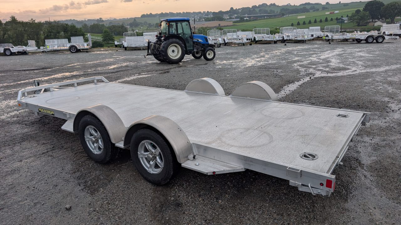 New 2024 Aluma 6'10" x 18' Utility Trailer w/ Dove Tail & Underbody Ramps (FACTORY LEFTOVER PRICING!!!)