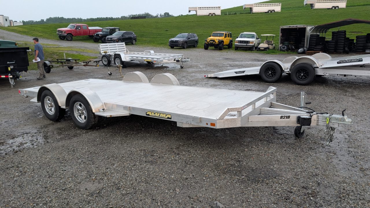 New 2024 Aluma 6'10" x 18' Utility Trailer w/ Dove Tail & Underbody Ramps (FACTORY LEFTOVER PRICING!!!)
