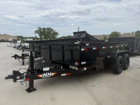 New 2026 H&H Black 83 x14' 15.4k Industrial Dump Trailer