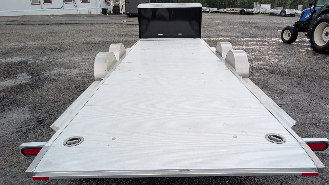 New 2027 Aluma 20' (20" Stationary + 20' Tilt) HD XL Executive Tilt Car Hauler w/ Cargo Box (SCRATCH & DENT PRICING!!!)
