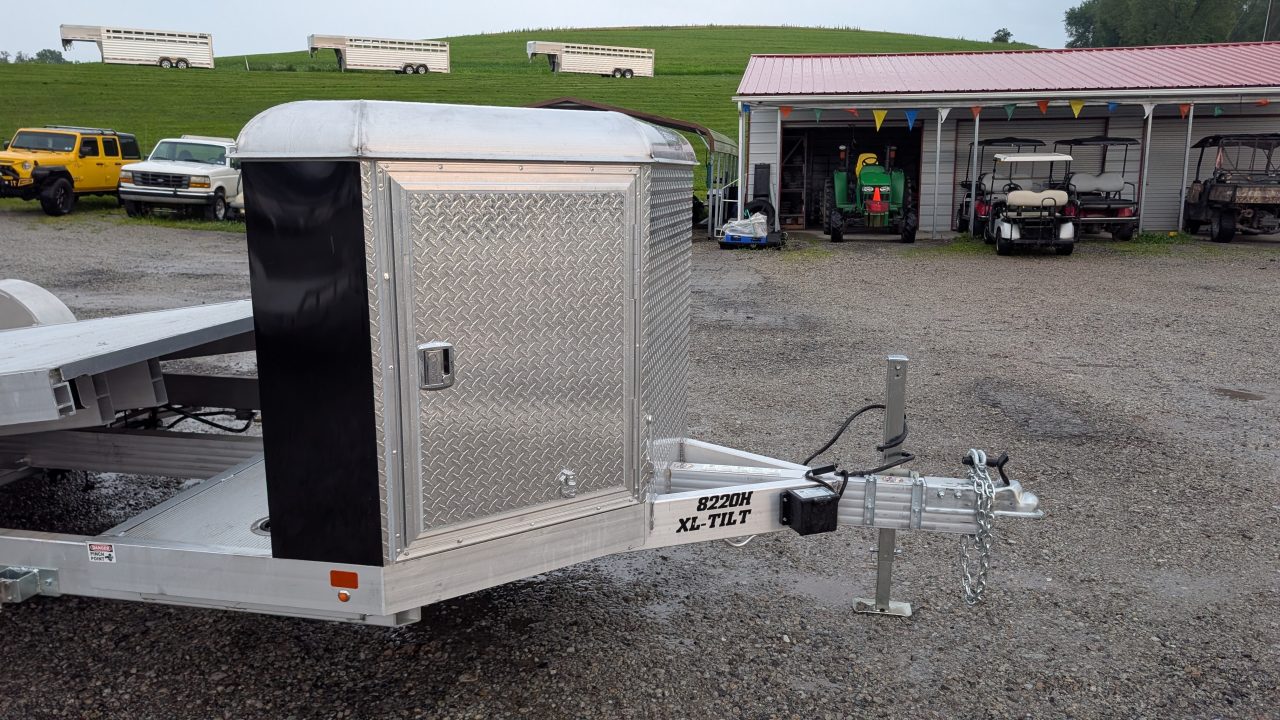 New 2027 Aluma 20' (20" Stationary + 20' Tilt) HD XL Executive Tilt Car Hauler w/ Cargo Box (SCRATCH & DENT PRICING!!!)