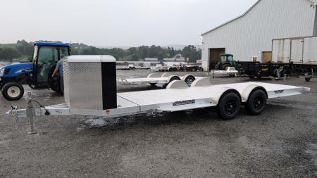 New 2027 Aluma 20' (20" Stationary + 20' Tilt) HD XL Executive Tilt Car Hauler w/ Cargo Box (SCRATCH & DENT PRICING!!!)