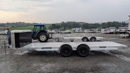 New 2027 Aluma 20' (20" Stationary + 20' Tilt) HD XL Executive Tilt Car Hauler w/ Cargo Box (SCRATCH & DENT PRICING!!!)