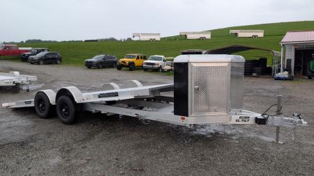 New 2027 Aluma 20' (20  Stationary + 20' Tilt) HD XL Executive Tilt Car Hauler w/ Cargo Box (SCRATCH & DENT PRICING!!!)