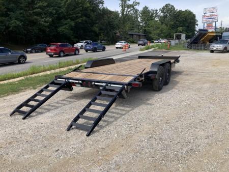 New 2027 Iron Bull ETB8320072 Equipment Trailer / 83"X20' (18' FLAT 2' DOVETAIL) / 2-7,000# AXLES / 235/80R16" 10 PLY TIRE AND WHEEL / STAND UP RAMPS
