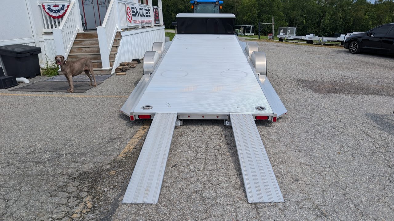 New 2027 Aluma 20' (20" Stationary + 20' Tilt) HD XL Executive Tilt Car Hauler w/ Cargo Box & RAMPS(SCRATCH & DENT PRICING!!!)