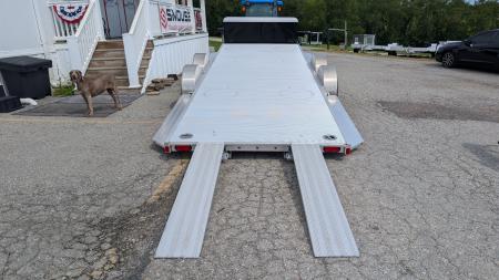 New 2027 Aluma 20' (20" Stationary + 20' Tilt) HD XL Executive Tilt Car Hauler w/ Cargo Box & RAMPS(SCRATCH & DENT PRICING!!!)