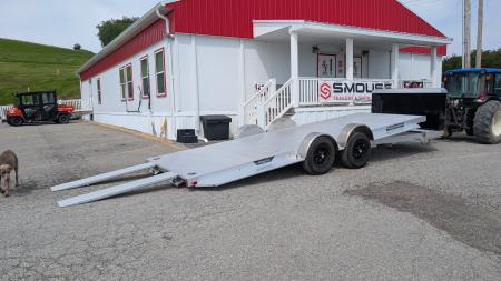 New 2027 Aluma 20' (20" Stationary + 20' Tilt) HD XL Executive Tilt Car Hauler w/ Cargo Box & RAMPS(SCRATCH & DENT PRICING!!!)
