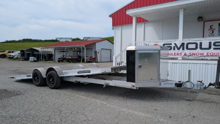 New 2027 Aluma 20' (20" Stationary + 20' Tilt) HD XL Executive Tilt Car Hauler w/ Cargo Box & RAMPS(SCRATCH & DENT PRICING!!!)