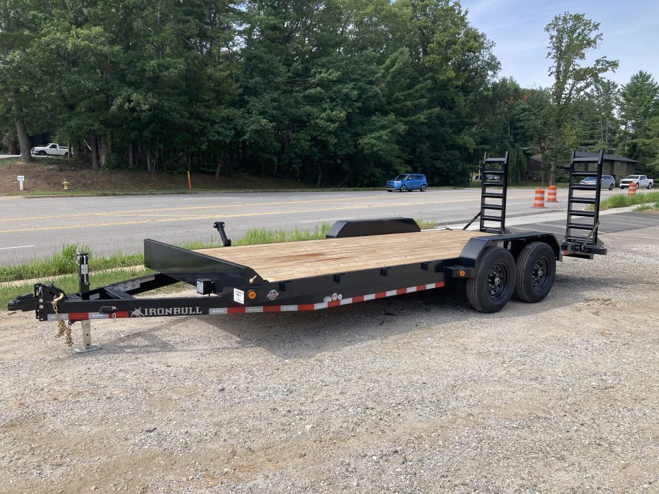 New 2027 Iron Bull ETB8320072 Equipment Trailer / 83"X20' (18' FLAT 2' DOVETAIL) / 2-7,000# AXLES / 235/80R16" 10 PLY TIRE AND WHEEL / STAND UP RAMPS
