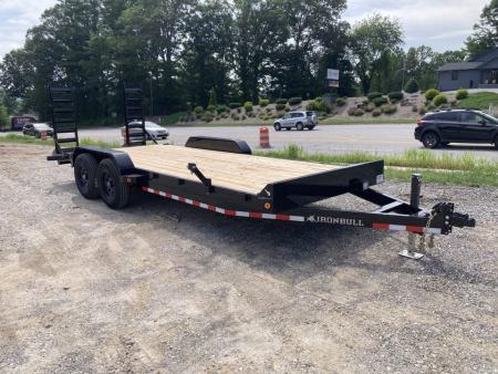 New 2027 Iron Bull ETB8320072 Equipment Trailer / 83 X20' (18' FLAT 2' DOVETAIL) / 2-7,000# AXLES / 235/80R16  10 PLY TIRE AND WHEEL / STAND UP RAMPS