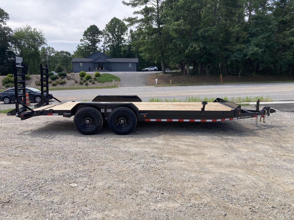 New 2027 Iron Bull ETB8320072 Equipment Trailer / 83"X20' (18' FLAT 2' DOVETAIL) / 2-7,000# AXLES / 235/80R16" 10 PLY TIRE AND WHEEL / STAND UP RAMPS