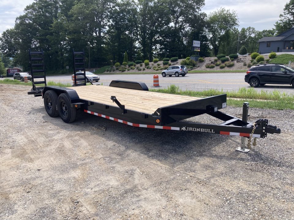 New 2027 Iron Bull ETB8320072 Equipment Trailer / 83"X20' (18' FLAT 2' DOVETAIL) / 2-7,000# AXLES / 235/80R16" 10 PLY TIRE AND WHEEL / STAND UP RAMPS