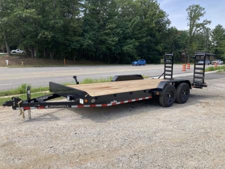 New 2027 Iron Bull ETB8320072 Equipment Trailer / 83"X20' (18' FLAT 2' DOVETAIL) / 2-7,000# AXLES / 235/80R16" 10 PLY TIRE AND WHEEL / STAND UP RAMPS