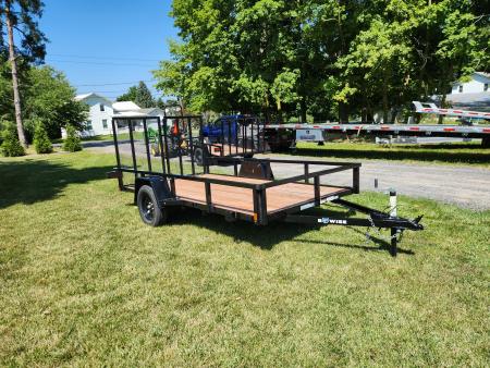 New 2025 BWISE UT3 76x12 3K Single Axle Utility Trailer