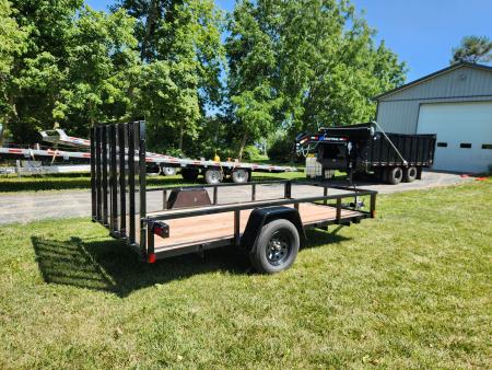 New 2025 BWISE UT3 76x12 3K Single Axle Utility Trailer