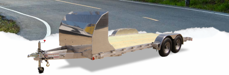 New 2026 ALCOM 18ft Mission 7K Car Hauler / ALL Aluminum Frame / Removable Fender / 6ft Aluminum Ramps / Treated Wood Deck