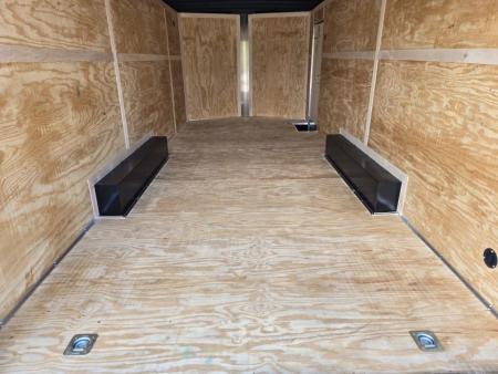 New 8.5 x 20 Homesteader Intrepid V-Nose Enclosed Cargo Trailer, 7k GVWR ***Silver PolyCor Exterior w/ Ramp Door Pkg