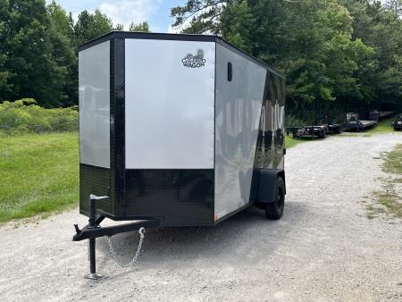 Used USED 2025 COVERED WAGON 6X12 TWO-TONED SINGLE AXLE ENCLOSED TRAILER
