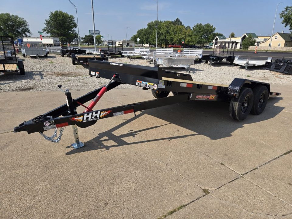 New 2027 H&H Trailers 82x18 Manual Tilt Speed Loader 10K Equipment Trailer