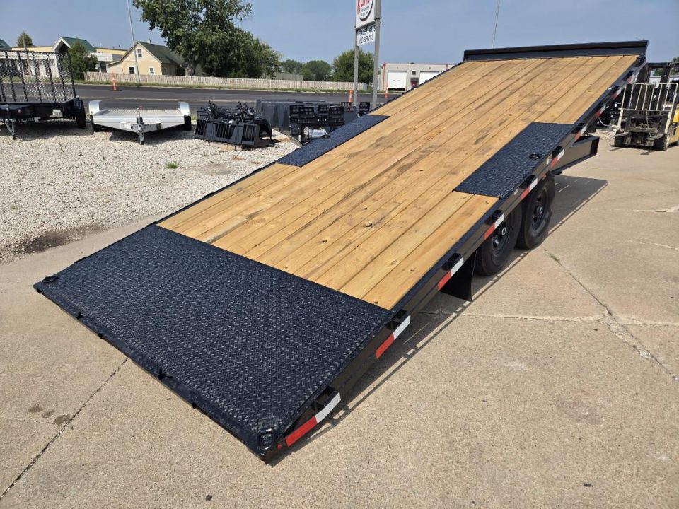 New 2027 H&H Trailers 102x22 Power Tilt Bumper Pull Deckover 15K Equipment Trailer