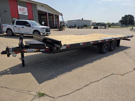 New 2027 H&H Trailers 102x22 Power Tilt Bumper Pull Deckover 15K Equipment Trailer