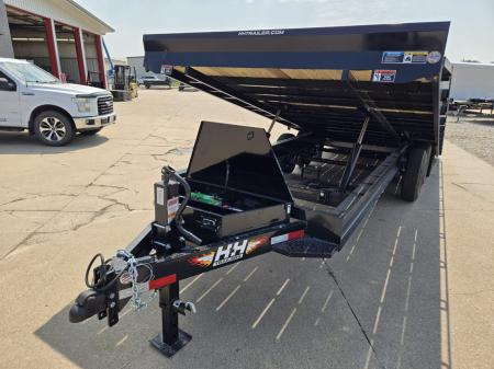 New 2027 H&H Trailers 102x22 Power Tilt Bumper Pull Deckover 15K Equipment Trailer