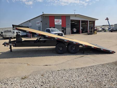 New 2027 H&H Trailers 102x22 Power Tilt Bumper Pull Deckover 15K Equipment Trailer