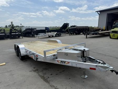 New 2027 H&H Aluminum 82 x18' 7k Electric Tilt Speed Loader Car Hauler Trailer