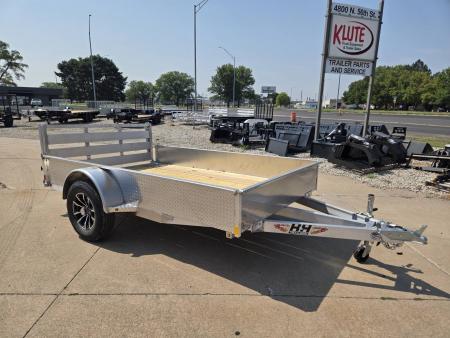 New 2027 H&H Trailers 76x10 Aluminum Solid Side 3K Idler Utility Trailer