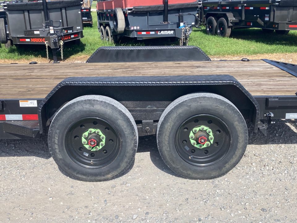 New 2022 Big Tex Trailers 83X20 TANDEM 16K EQUIPMENT W/ STAND UP RAMPS, DOVE TAIL & SPARE Equipment Trailer