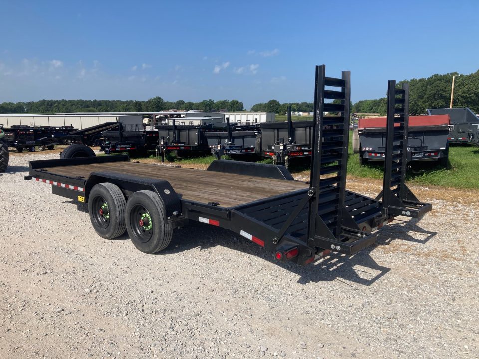 New 2022 Big Tex Trailers 83X20 TANDEM 16K EQUIPMENT W/ STAND UP RAMPS, DOVE TAIL & SPARE Equipment Trailer