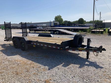 New 2022 Big Tex Trailers 83X20 TANDEM 16K EQUIPMENT W/ STAND UP RAMPS, DOVE TAIL & SPARE Equipment Trailer