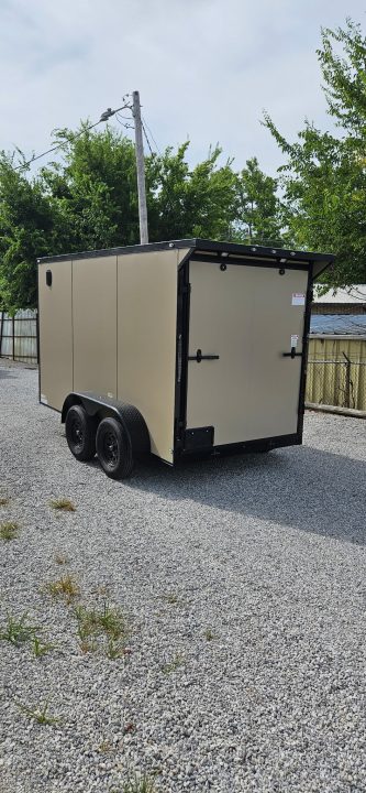 New 2026 Family Trailer 6x12 Tandem Axle Cargo / Enclosed Trailer-Screwless Exterior- Blackout Pkg- Rear Spoiler-Upgraded TORSION Axles