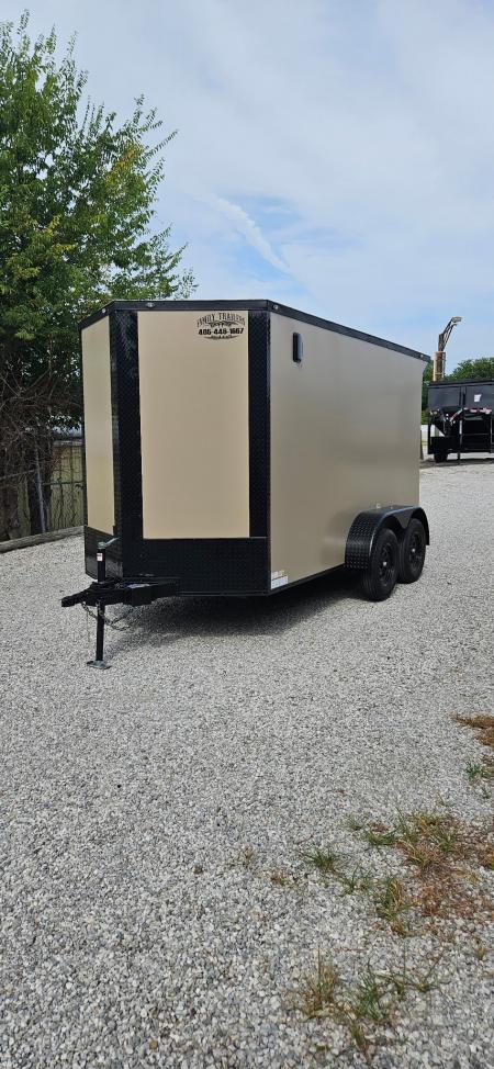 New 2026 Family Trailer 6x12 Tandem Axle Cargo / Enclosed Trailer-Screwless Exterior- Blackout Pkg- Rear Spoiler-Upgraded TORSION Axles