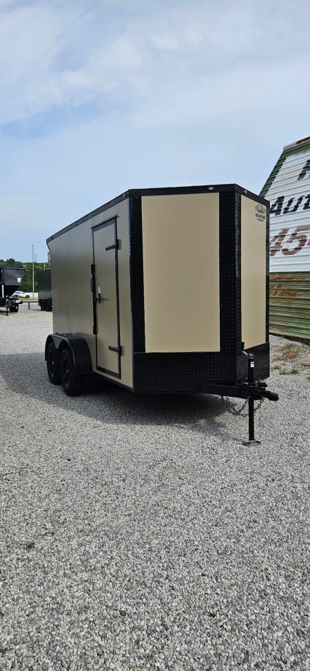 New 2026 Family Trailer 6x12 Tandem Axle Cargo / Enclosed Trailer-Screwless Exterior- Blackout Pkg- Rear Spoiler-Upgraded TORSION Axles