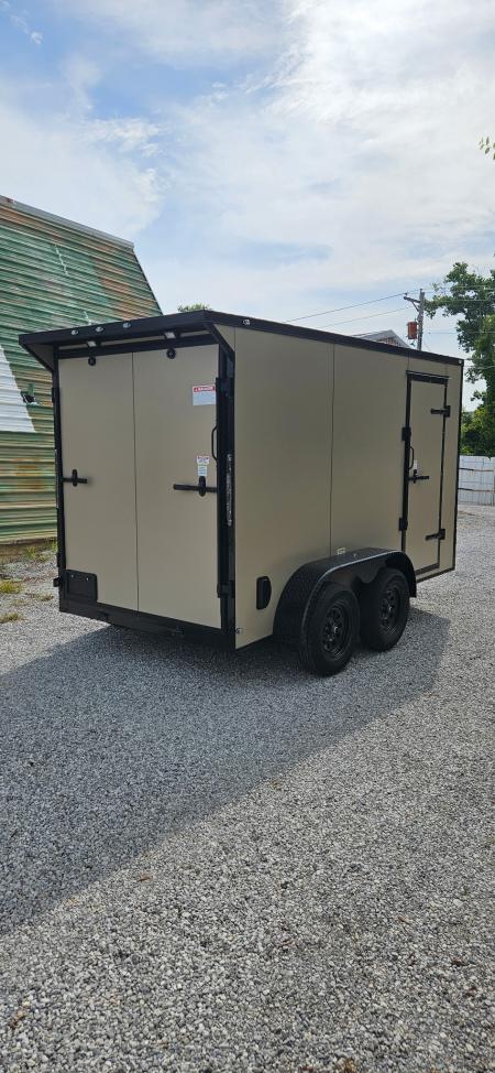 New 2026 Family Trailer 6x12 Tandem Axle Cargo / Enclosed Trailer-Screwless Exterior- Blackout Pkg- Rear Spoiler-Upgraded TORSION Axles