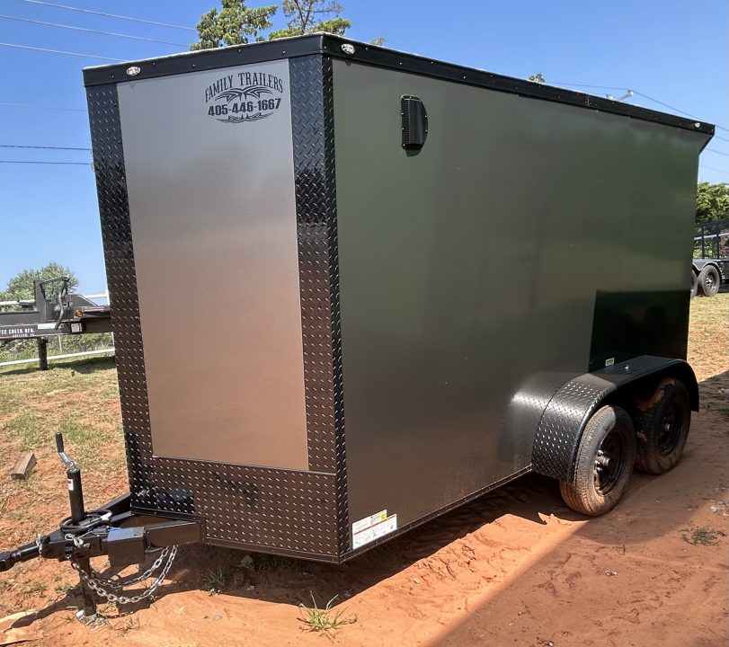 New 2026 Family Trailer 6x12 Tandem Axle Cargo / Enclosed Trailer-Screwless Exterior-Blackout Pkg- Rear Spoiler-Torsion Axle Upgrade