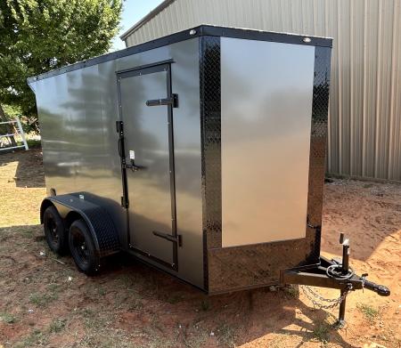 New 2026 Family Trailer 6x12 Tandem Axle Cargo / Enclosed Trailer-Screwless Exterior-Blackout Pkg- Rear Spoiler-Torsion Axle Upgrade