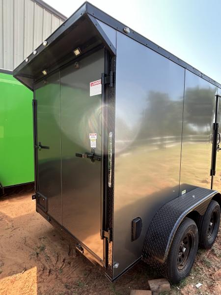 New 2026 Family Trailer 6x12 Tandem Axle Cargo / Enclosed Trailer-Screwless Exterior-Blackout Pkg- Rear Spoiler-Torsion Axle Upgrade