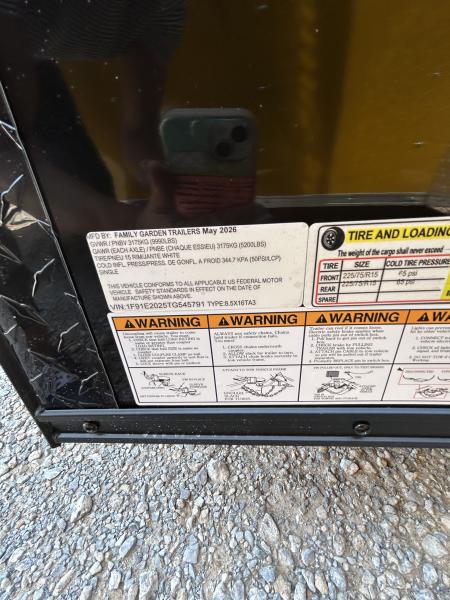 New 2026 Family Trailer 8.5x16 Tandem Axle Cargo / Enclosed Trailer-Screwless Exterior-Blackout Pkg-Rear Spoiler