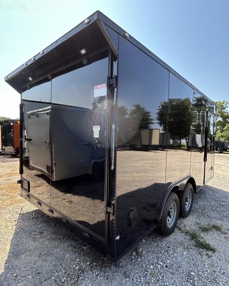 New 2026 Family Trailer 8.5x16 Tandem Axle Cargo / Enclosed Trailer-Screwless Exterior-Blackout Pkg-Rear Spoiler